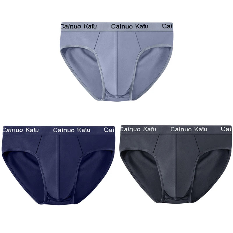 1/3Pcs Men's Breathable Bulge Pouch Briefs - Soft Elastic Plus Size Underwear