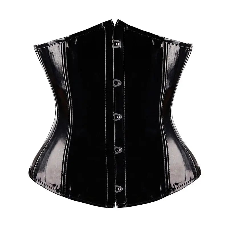 Black Vinyl Corset Top