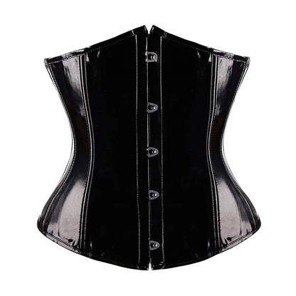 Black Vinyl Corset Top