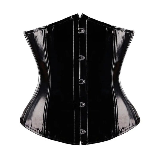 Black Vinyl Corset Top