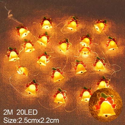 2M 20LED Santa Claus Snowflake LED Light String