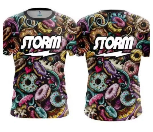 Storm Marble Fluid Graphic Performance Bowling Jersey