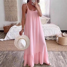 Solid Color Casual Loose Versatile Style Dress