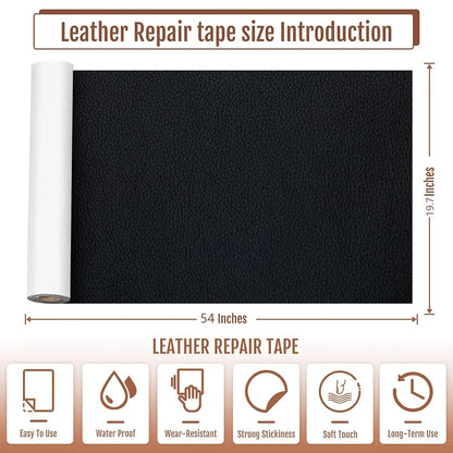 Self-Adhesive Leather Repair Patch Sticker (200x137cm) – Large PU Leather Patch for Couches & Automotive