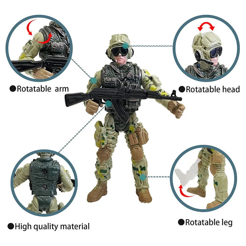 6Pcs SWAT Team Movable Action Figures