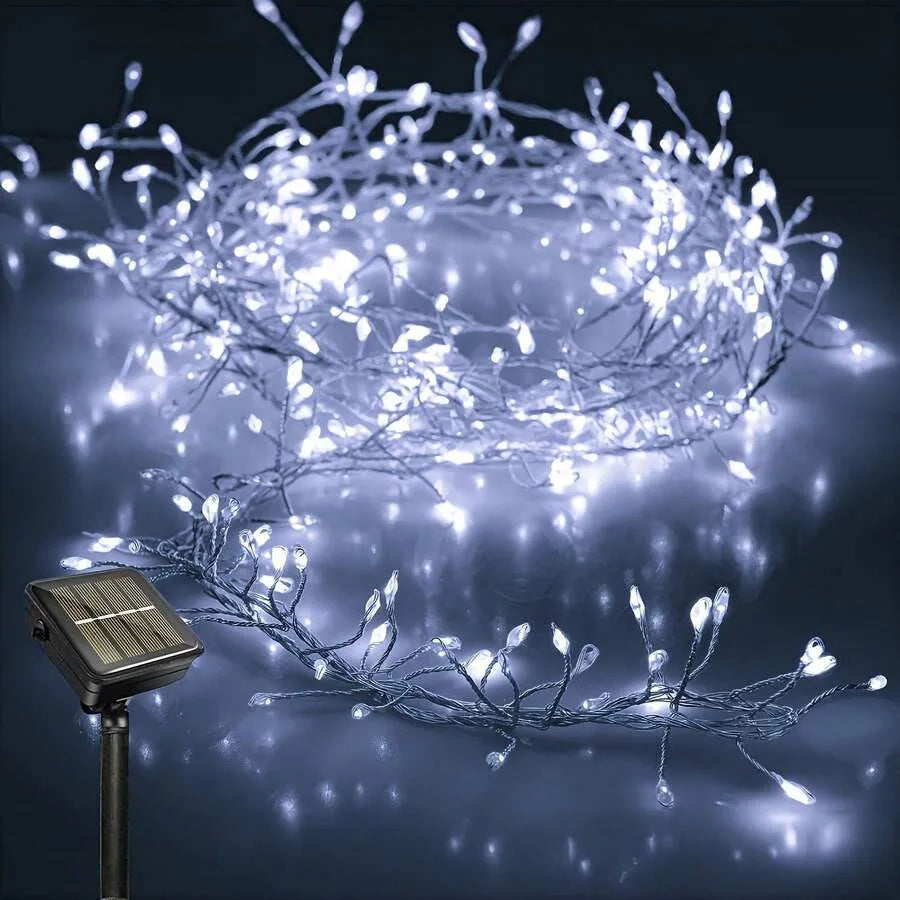 Solar LED Firecracker String Fairy Lights