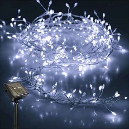 Solar LED Firecracker String Fairy Lights
