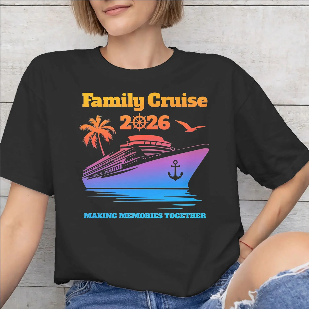 Summer Family Cruise 2026 Cotton T-Shirt – Matching Memories Vacation Tee