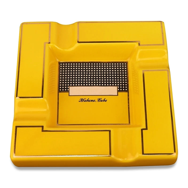 Large 4-Slot Ceramic Cigar Ashtray