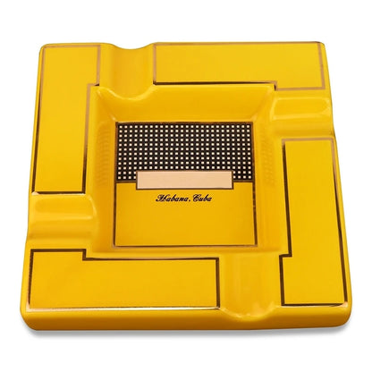 Large 4-Slot Ceramic Cigar Ashtray