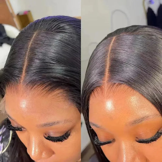 13x4 HD Transparent Lace Front Short Straight Bob Wig (100% Human Hair)