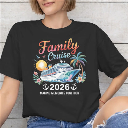 Summer Family Cruise 2026 Cotton T-Shirt – Matching Memories Vacation Tee