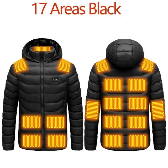 Men's USB Heated Winter Outdoor Thermal Jacket