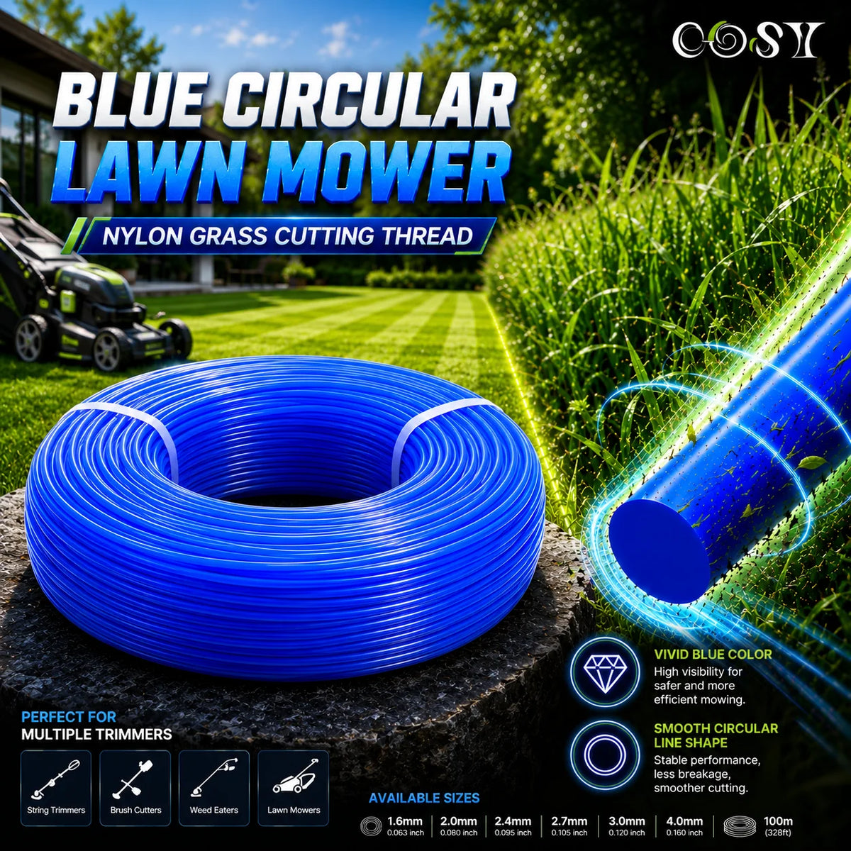 Heavy-Duty Nylon String Trimmer Line Roll