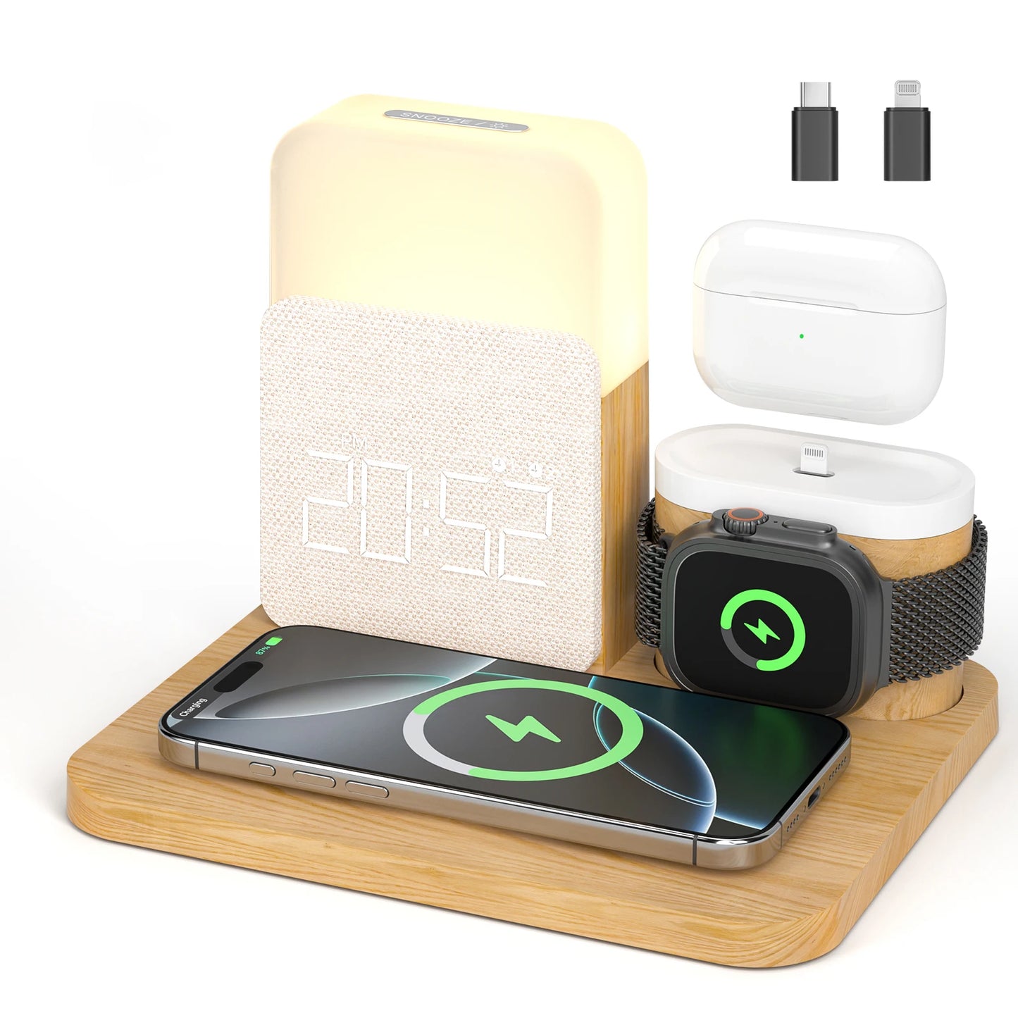7-in-1 MagSafe Alarm Clock Charger-Wireless Station