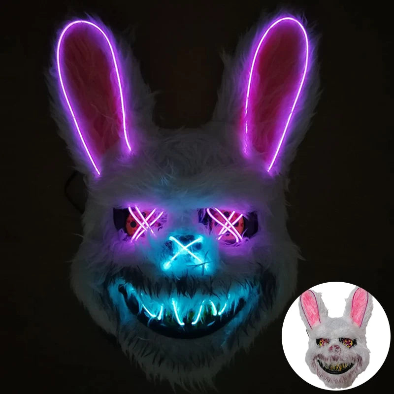 Novelty LED Bloody Furry Bunny Rabbit Bear Mask