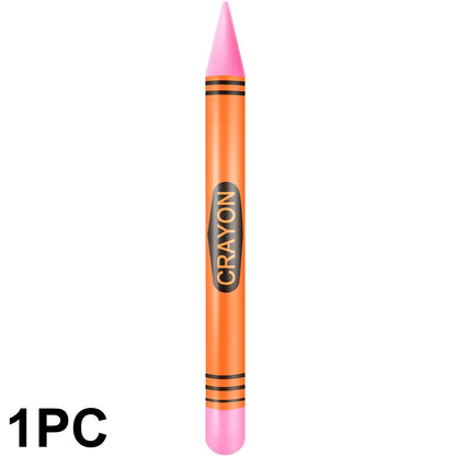 Jumbo Inflatable Crayon Balloon Set - Neon Back to School & Classroom Party Decor