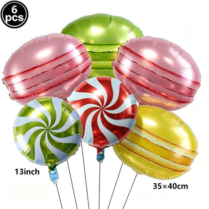 Large Santa Claus Foil Balloons & Christmas Tree Gift Box Decor