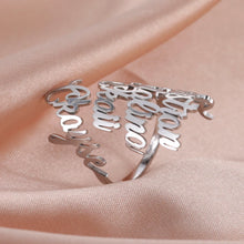 Double First Name Finger Ring