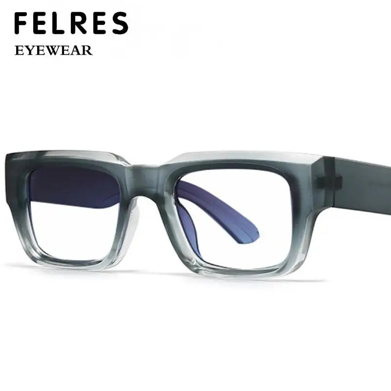 Men's Retro Square Blue Light Reading Glasses