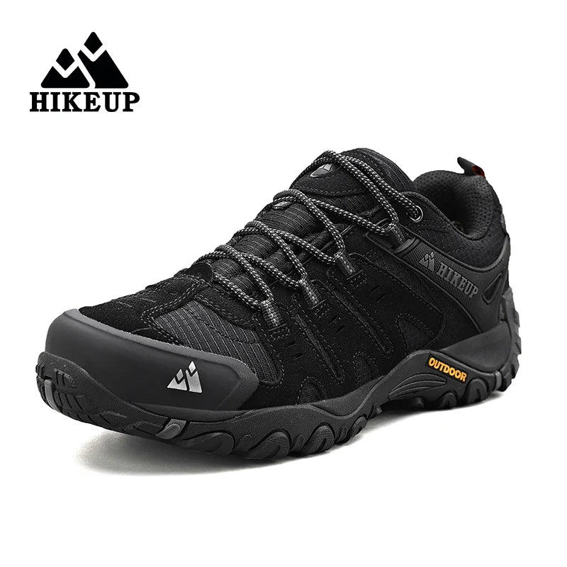 HIKEUP Suede Leather Wear-resistant Hiking Sneakers