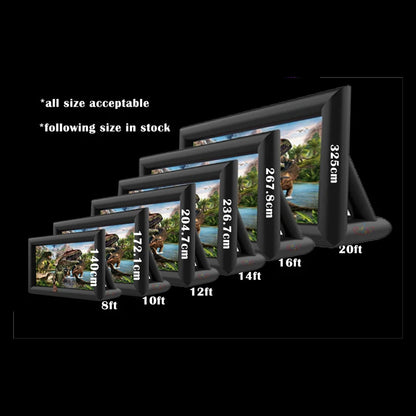 Outdoor Giant Inflatable Blow Up Home Theater Projection Screen With Blower & Accessories