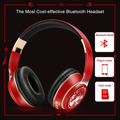 Wireless Over-Ear Bluetooth Headphones with Mic, FM Radio & MP3 Player