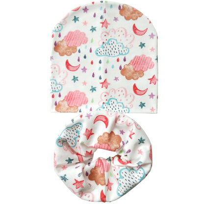 Cartoon Dinosaur Baby Head Scarf Hat Set