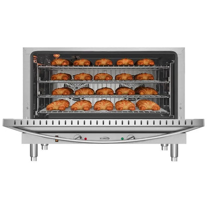Stainless Steel 3500W 32in Commercial Countertop Convection Oven with 4 Racks