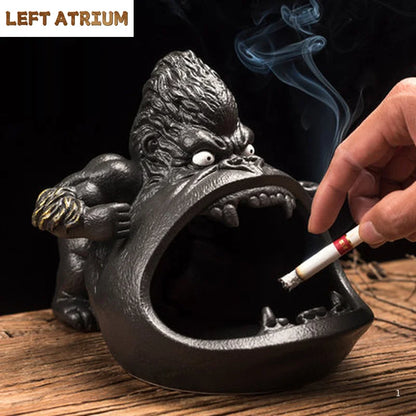 Creative Ceramic Gorilla Ashtray