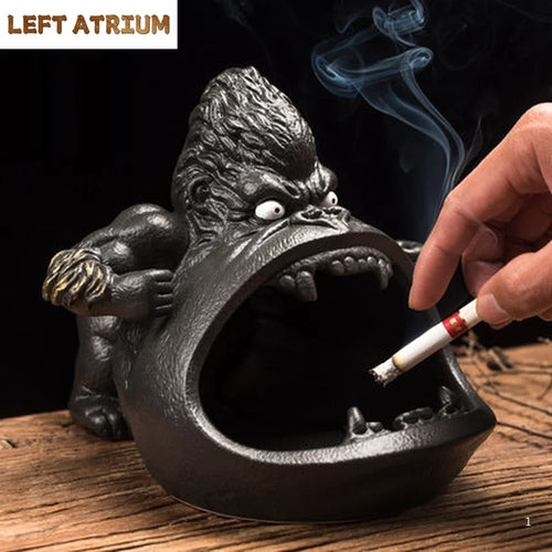 Creative Ceramic Gorilla Ashtray