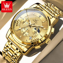 OLEVS Waterproof Stainless Steel Chronograph Quartz Watch