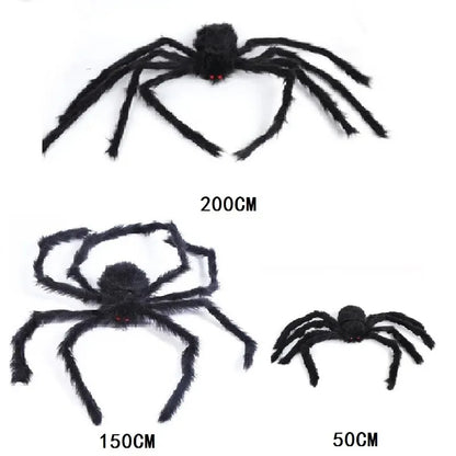 Giant Halloween Spider & Web Outdoor Decoration Set