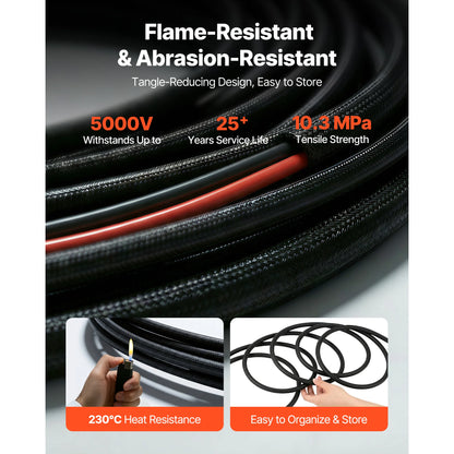 VEVOR 10AWG Solar Panel Extension Cable with MC4 Connectors