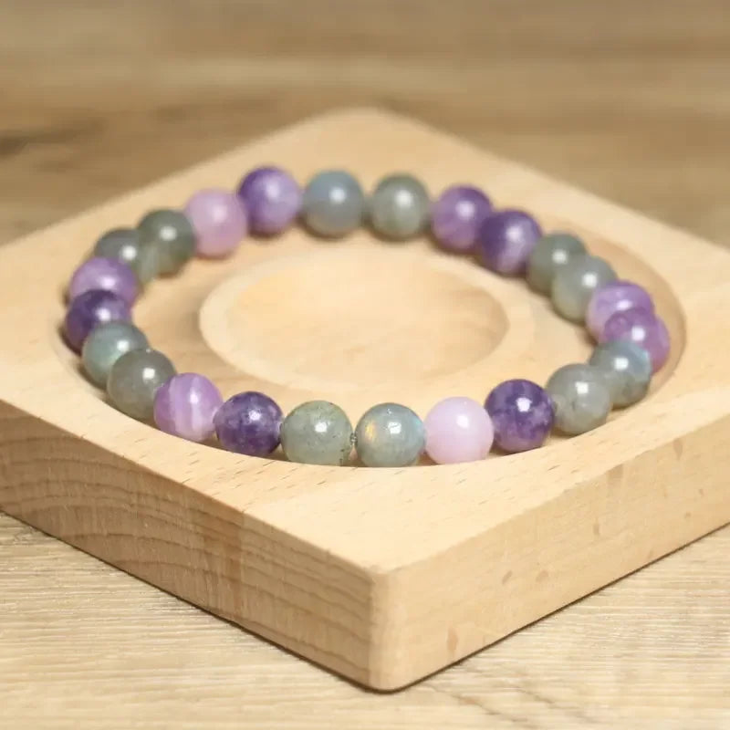 Natural Labradorite Bead Bracelet