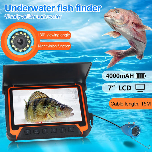 7" IPS Underwater Fishing Camera with DVR & Infrared LEDs