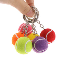 Tennis Ball Metal Keychain