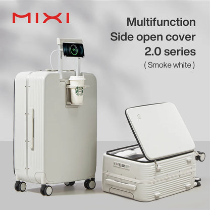 Aluminum Frame Rolling Luggage with USB Portand Phone Holder