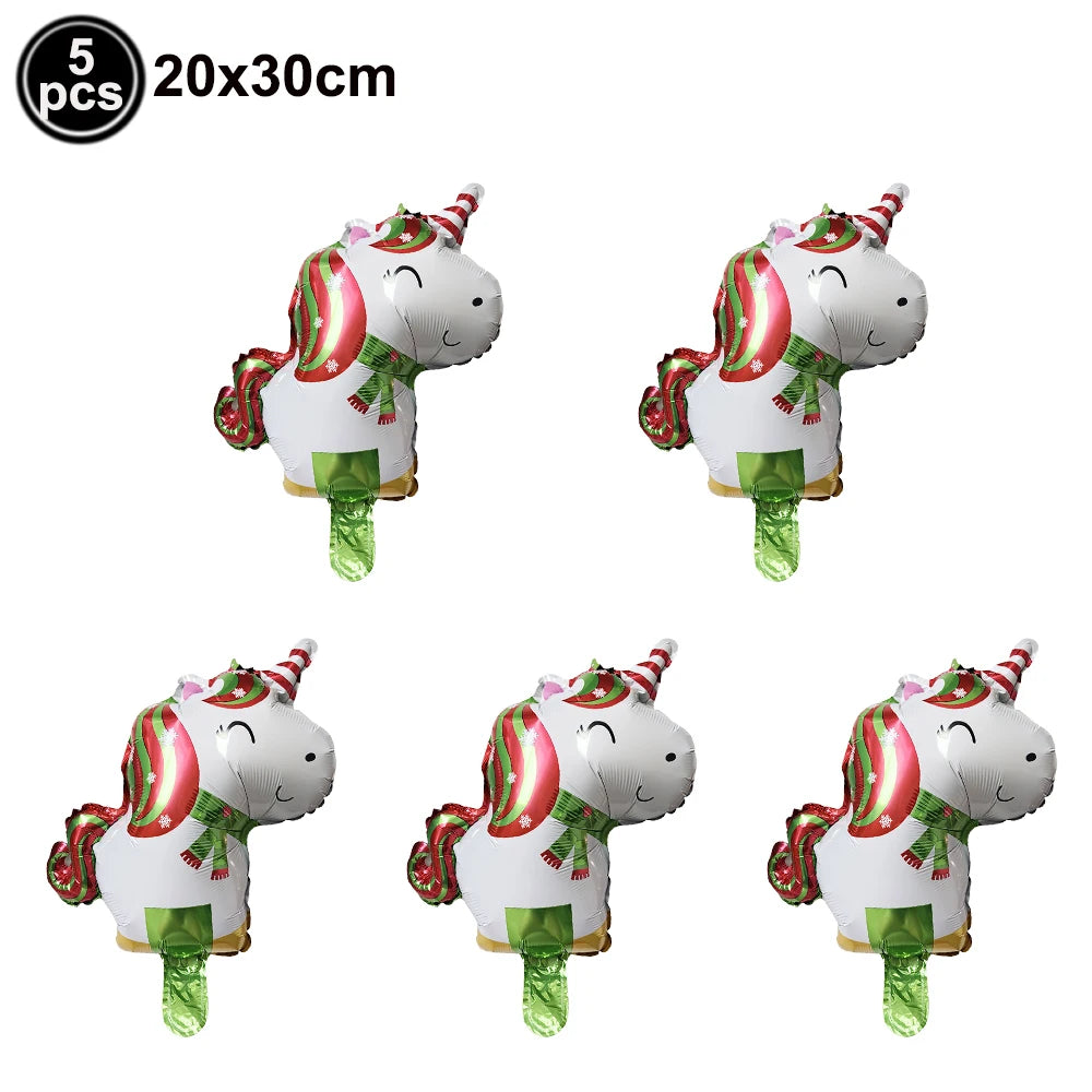 Large Standing 4D Foil Christmas Balloon - Inflatable Holiday Decor with Base