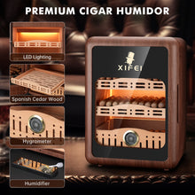 XIFEI Cigar Humidor Cabinet with LED Lighting with 150 Cigar Capacity