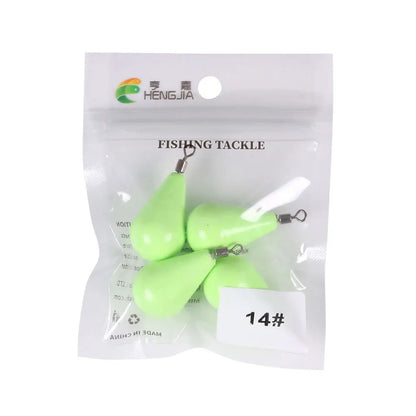 Luminous Olive-Shaped Water Drop Fishing Sinkers (12g-150g)