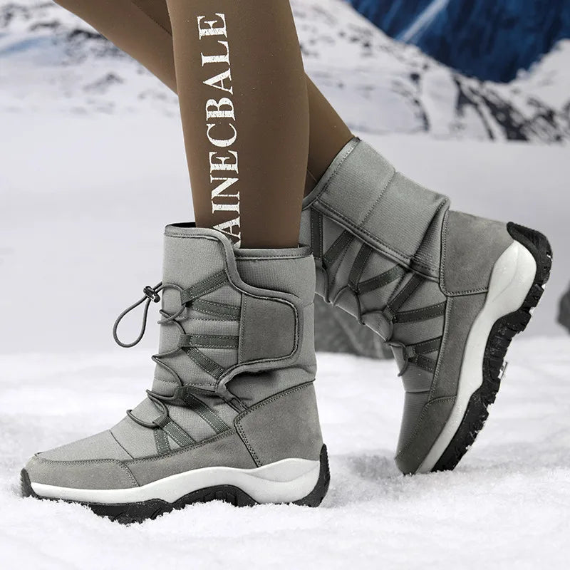 Unisex Waterproof Plush Winter Snow Boots