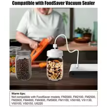 A61I Jar Sealer Vacuum Kit - Compatible With Foodsaver Vacuum Sealer Machine