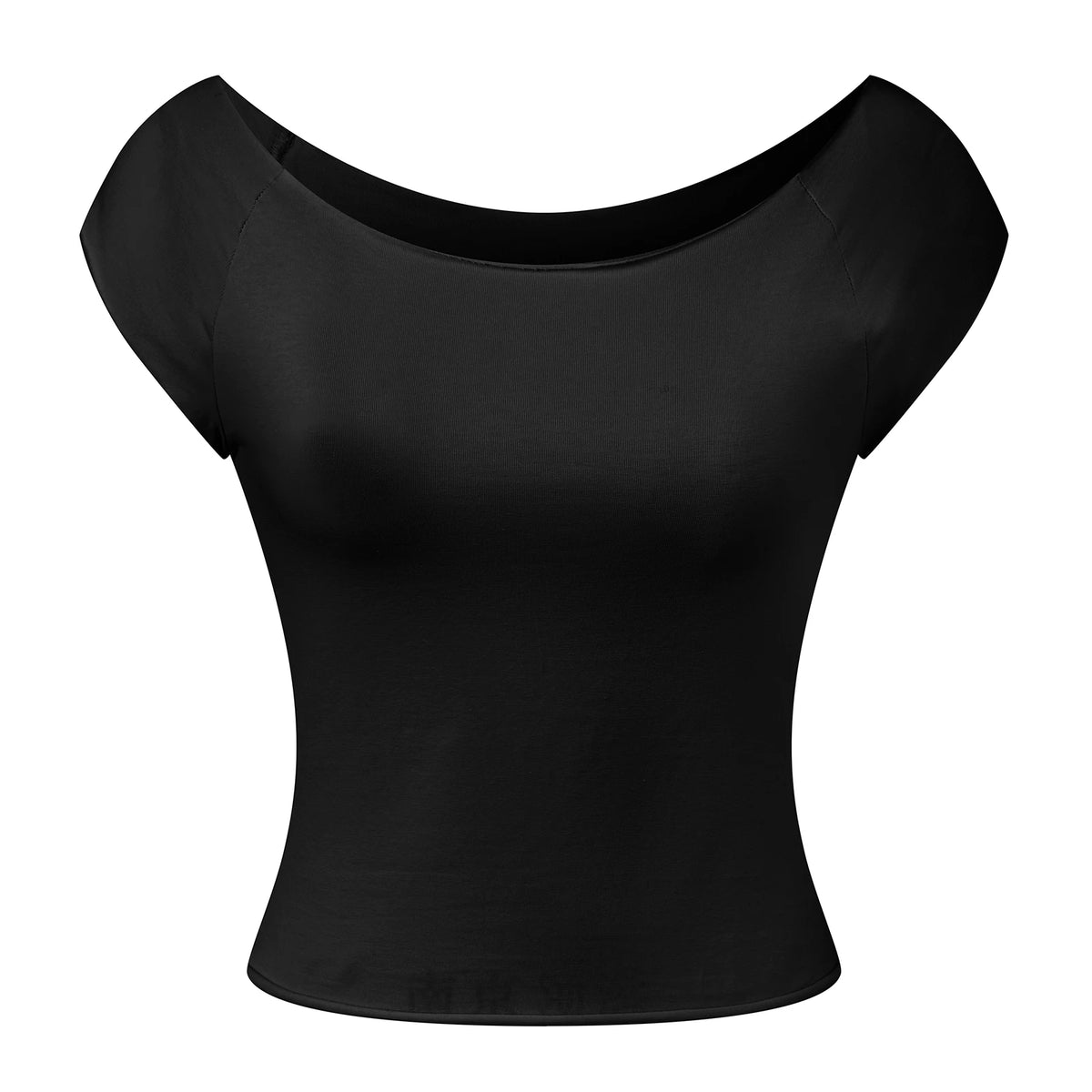 Women's Dot Print Off-Shoulder Short Sleeve Crop Top