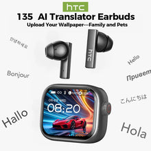 Ultra HD Screen HTC NE40 Bluetooth Headphones with AI Translator & In-Ear Noise Reduction Mic