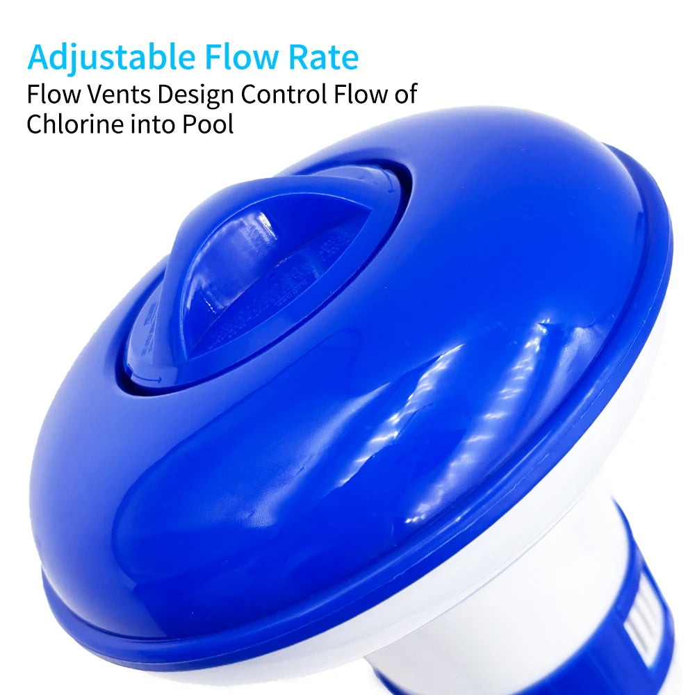 Floating Swimming Pool & Spa Chemical Dispenser - Chlorine & Bromine Tablet Floater