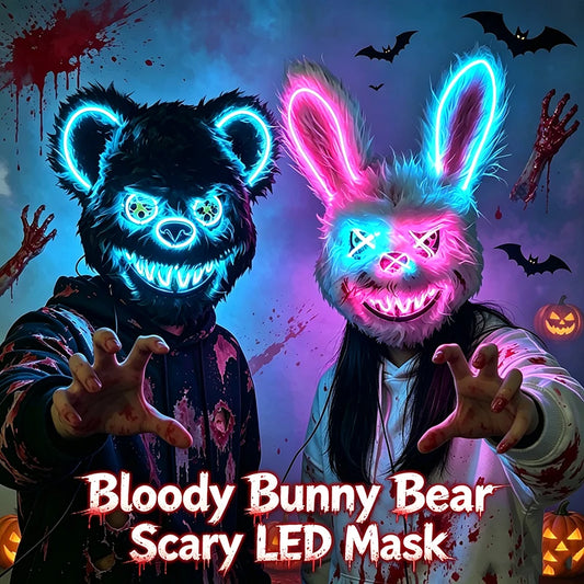 Novelty LED Bloody Furry Bunny Rabbit Bear Mask