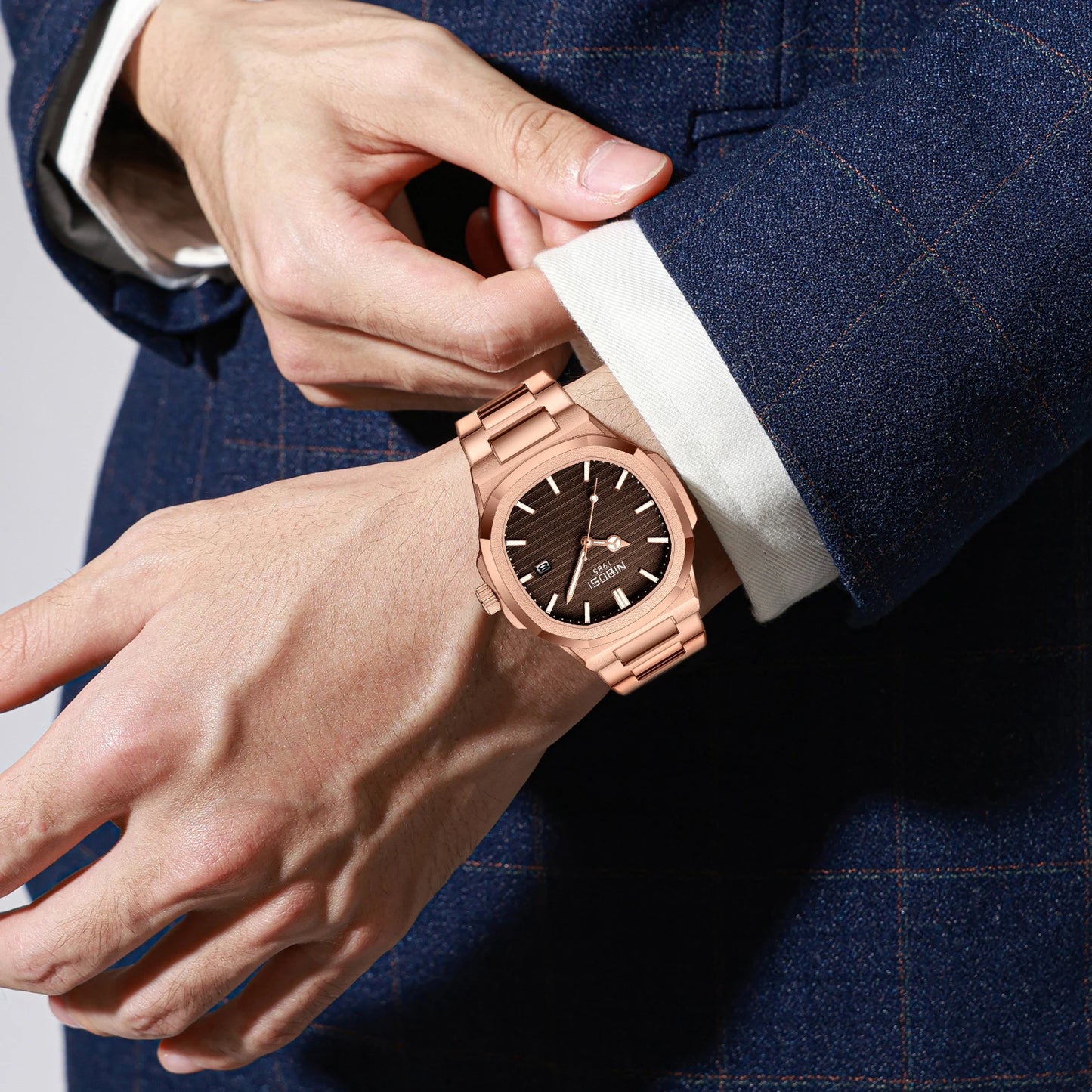 NIBOSI Stainless Steel Quartz Watch