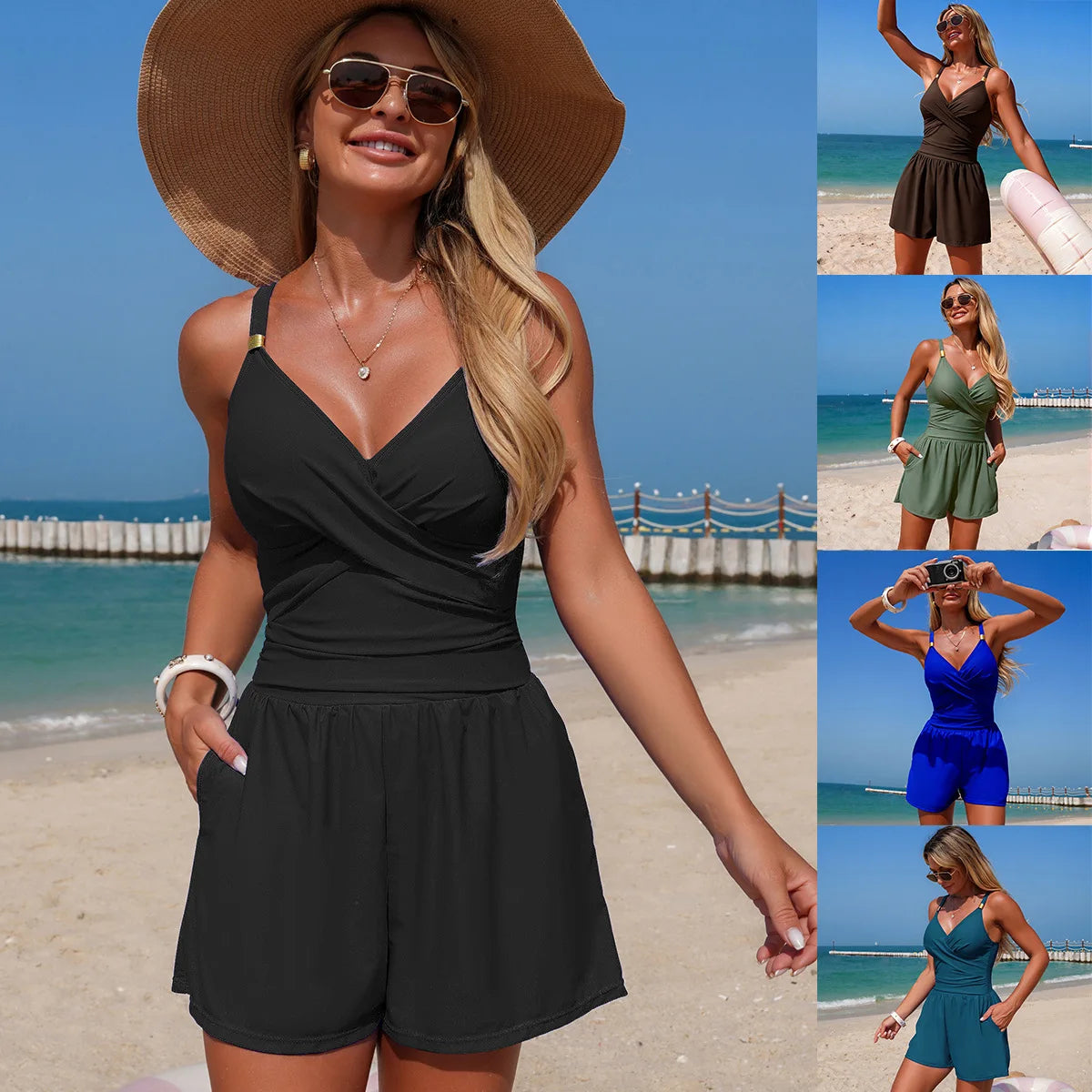 One-Piece Conservative Sporty Bikini
