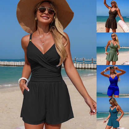 One-Piece Conservative Sporty Bikini
